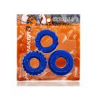 Oxballs Bonemaker 3-pack Boner Cockring Kit Flextpr Pool Blue Sex Toy Product
