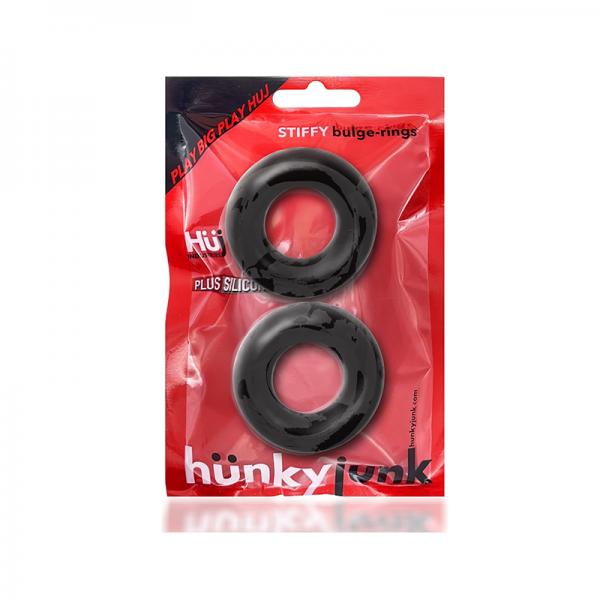 Oxballs Stiffy 2-pack Bulge Cockrings Silicone Tpr Tar Ice Sex Toy Product