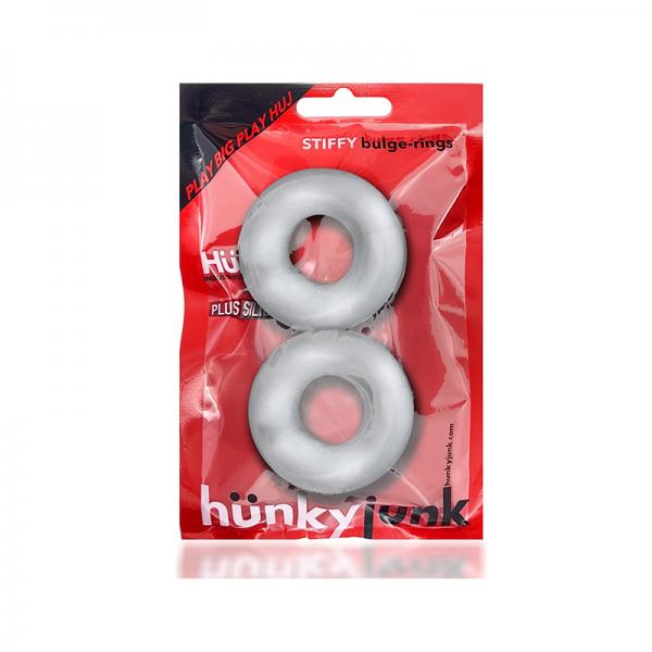 Oxballs Stiffy 2-pack Bulge Cockrings Silicone Tpr Clear Ice Sex Toy Product