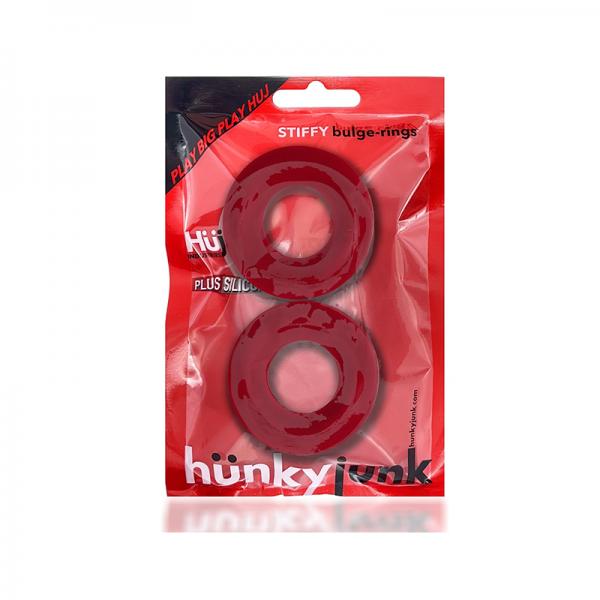 Oxballs Stiffy 2-pack Bulge Cockrings Silicone Tpr Cherry Ice Sex Toy Product