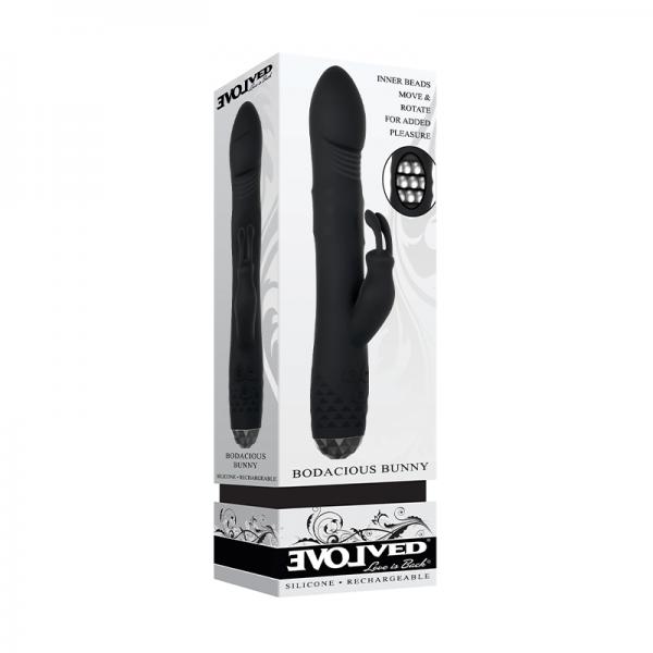 Evolved Bodacious Bunny Silicone Rechargeable Black Sex Toy Product