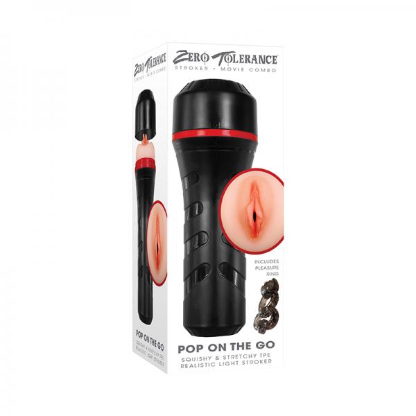 Zt Pop On The Go Light With Vibrating Pleasure Ring Black/light Sex Toy Product