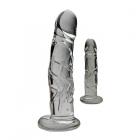Realistic 7 In. Glass Dildo With Base Clear Sex Toy Product