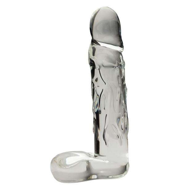 Realistic 8.5 In. Glass Dildo With Base Clear Sex Toy Product