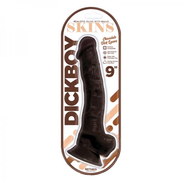 Dickboy Skins Dildo 9 In. Chocolate Lovers Sex Toy Product