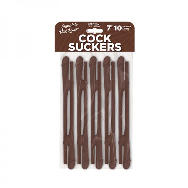 Skins Pecker Straws Chocolate Lovers (10-pack) Sex Toy Product
