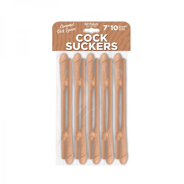 Skins Pecker Straws Caramel Lovers (10-pack) Sex Toy Product