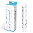 Glas Double-ended Glass Dildo With Anal Beads 12 In. Sex Toy Product