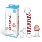 Glas Mr. Swirly Set With Glass Kegal Balls And 3.25 In. Buttplug Sex Toy Product