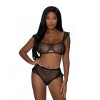 Magic Silk Girl Next Door Bralette & Panty Black S/m Sex Toy Product