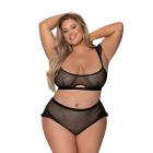 Magic Silk Girl Next Door Bralette & Panty Black Queen Size Sex Toy Product