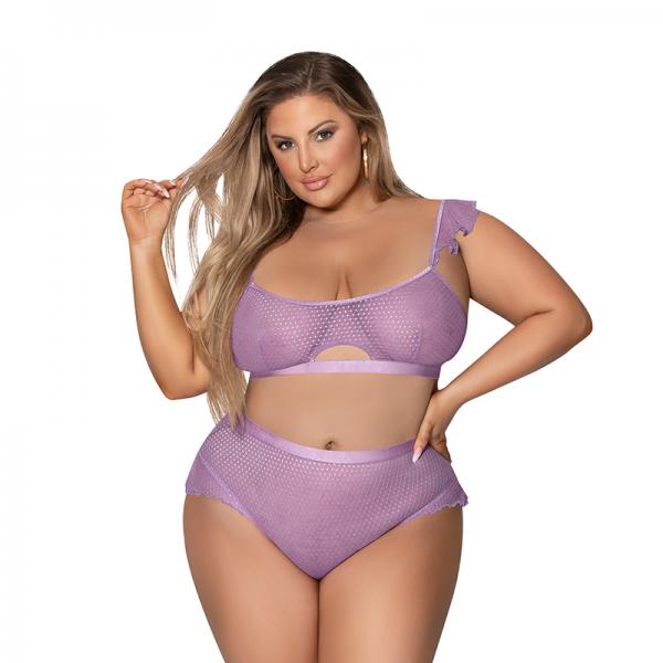 Magic Silk Girl Next Door Bralette & Panty Lilac Queen Size Sex Toy Product