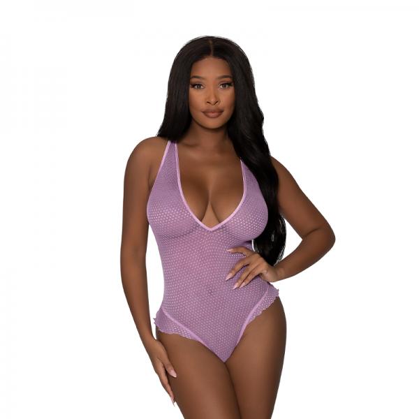 Magic Silk Girl Next Door Plunge Teddy Lilac S/m Sex Toy Product