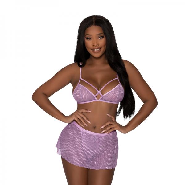 Magic Silk Girl Next Door Bralette W Skirt Lilac S/m Sex Toy Product
