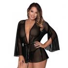 Magic Silk Modern Romance Short Robe Black S/m Sex Toy Product