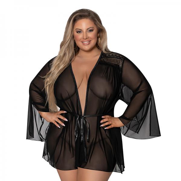 Magic Silk Modern Romance Short Robe Black Queen Size Sex Toy Product