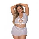 Magic Silk Modern Romance Haltr & Tap Panty White Queen Size Sex Toy Product