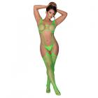 Magic Silk Seamless Body Stocking & G-string Panty Set Lime Os Sex Toy Product