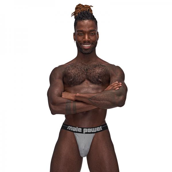 Mp Sexagon Strappy Ring Jock Gray L/xl Sex Toy Product
