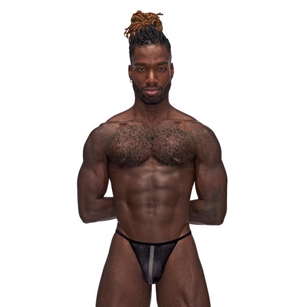 Mp Landing Strip Micro Thong Black S/m Sex Toy Product