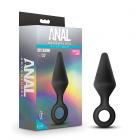Anal Adventures Platinum Silicone Loop Plug Large Black Sex Toy Product