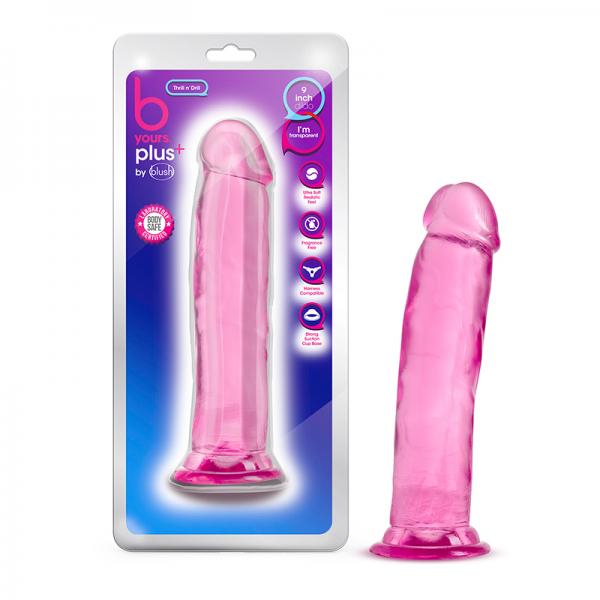 B Yours Plus Thrill 'n' Drill Dildo Pink Sex Toy Product