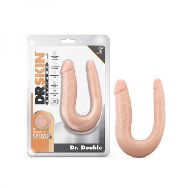 Dr. Skin Dr. Double Double Dong Silicone 12 In. Vanilla Sex Toy Product