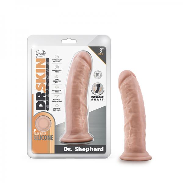 Dr. Skin Dr. Shepherd Dildo With Suction Cup Silicone 8 In. Vanilla Sex Toy Product