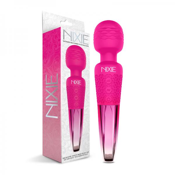 Nixie Rechargeable Wand Massager Pink Ombre Metallic Sex Toy Product