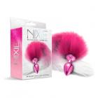 Nixie Metal Butt Plug With Ombre Tail Pink Metallic Sex Toy Product