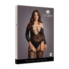 Shots Le Desir Criss Cross Neck Suspender Bodystocking Black Qs Sex Toy Product