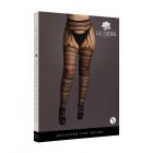 Shots Le Desir Suspender Striped Pantyhose Black Qs Sex Toy Product