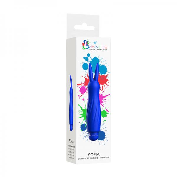 Luminous Sofia Abs Bullet With Silicone Sleeve 10 Speeds Royal Blue Sex Toy Product