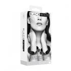 Ouch! Black & White Beginner Pleasure Furry Wrist Cuffs With Quick-release Button Sex Toy Product