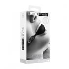 Ouch! Black & White Silicone Ball Gag With Adjustable Bonded Leather Straps Black Sex Toy Product
