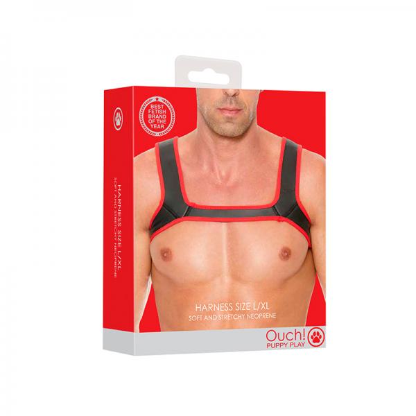Neoprene Harness Size L/xl Red Sex Toy Product