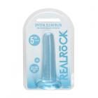 Realrock Crystal Clear Non-realistic Dildo With Suction Cup 5.3 In. Blue Sex Toy Product