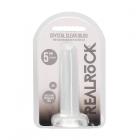 Realrock Crystal Clear Non-realistic Dildo With Suction Cup 5.3 In. Translucent Sex Toy Product
