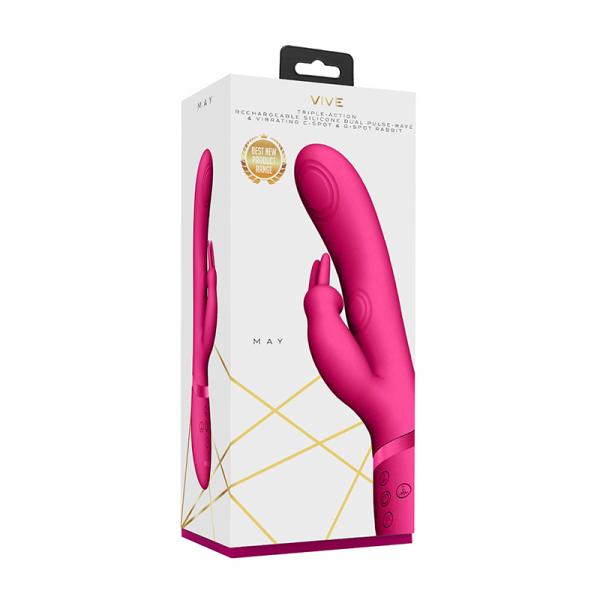 Vive May Dual Pulse-wave & Vibrating C-spot & G-spot Rabbit  Pink Sex Toy Product