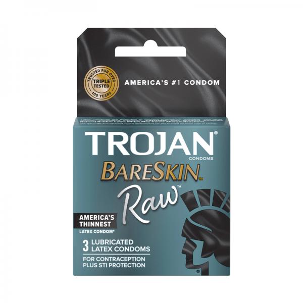 Trojan Bareskin Raw 3-pack Sex Toy Product