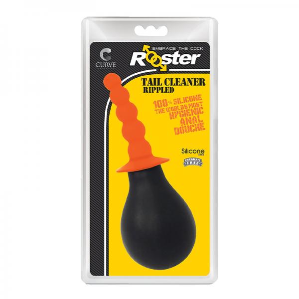 Rooster Tail Cleaner Rippled Orange Sex Toy Product