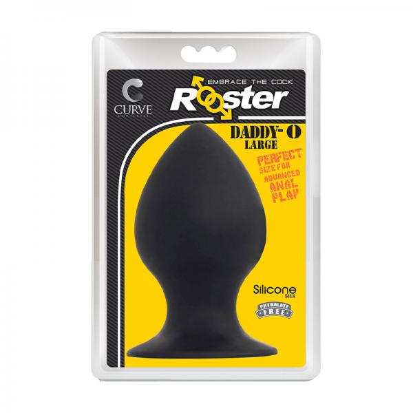 Rooster Daddy-o Large Anal Plug Black Sex Toy Product
