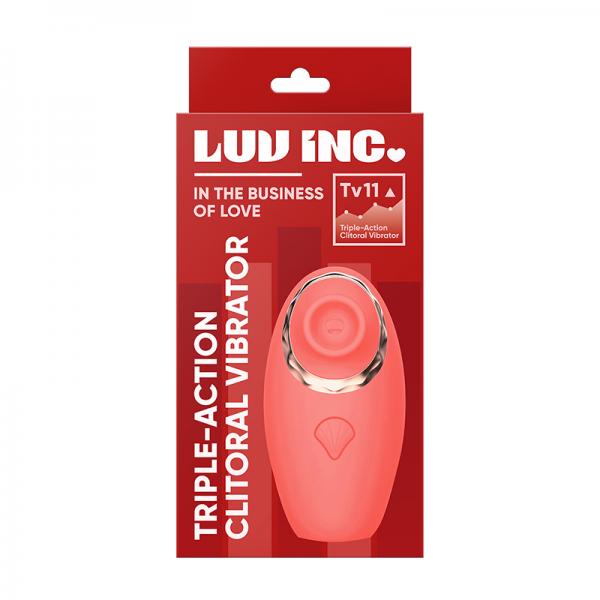 Luv Inc Tv11 Triple-action Clitoral Vibrator Coral Sex Toy Product