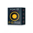 Forto F-15: Silicone Vibrating Cock Ring Black Sex Toy Product