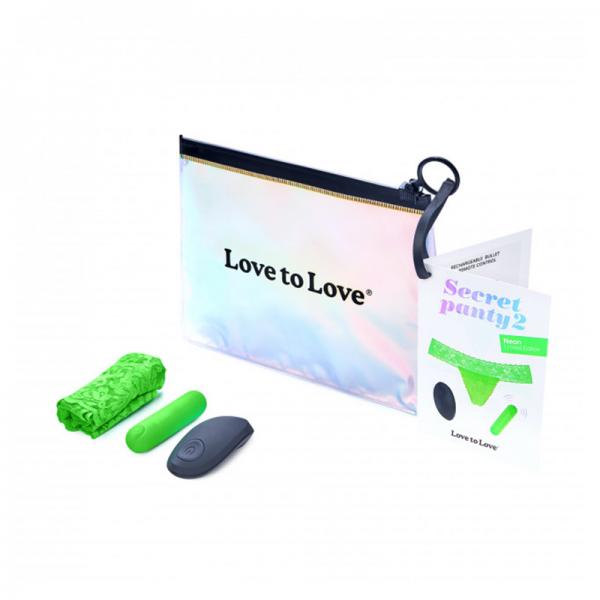 Love To Love Secret Panty 2 Neon Green (gift Bag Packaging) Sex Toy Product