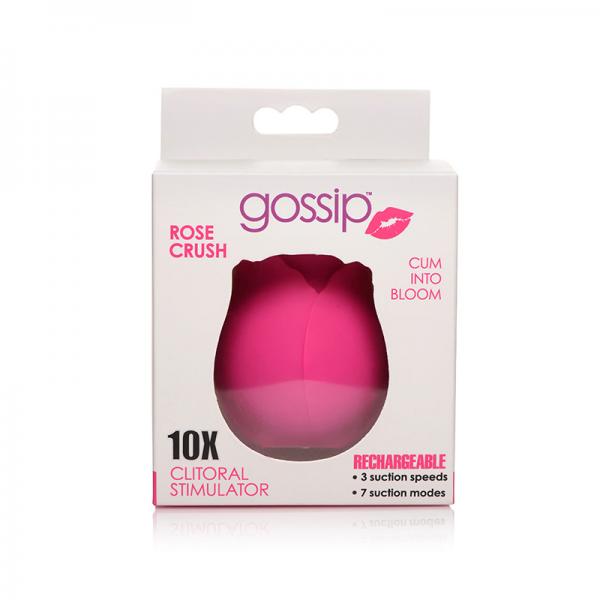Gossip Cum Into Bloom Clitoral Vibrator Rose Crush Silicone Magenta Sex Toy Product