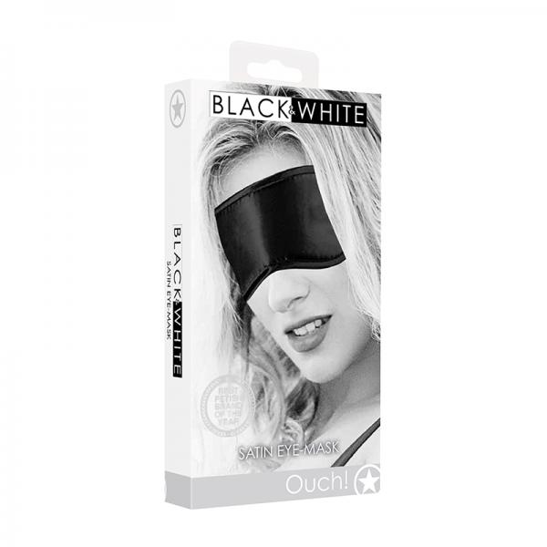 Ouch! Black & White Satin Eye Mask Black Sex Toy Product