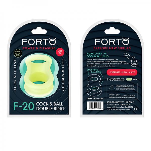 Forto F-20: Balls Stretcher Liquid Silicone 55/72 Mm Glow-in-the-dark Sex Toy Product