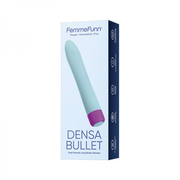 Femmefunn Densa Dual-density Long Bullet Silicone Light Blue Sex Toy Product