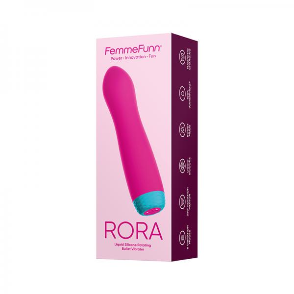 Femmefunn Rora Liquid Silicone Rotating Bullet Pink Sex Toy Product